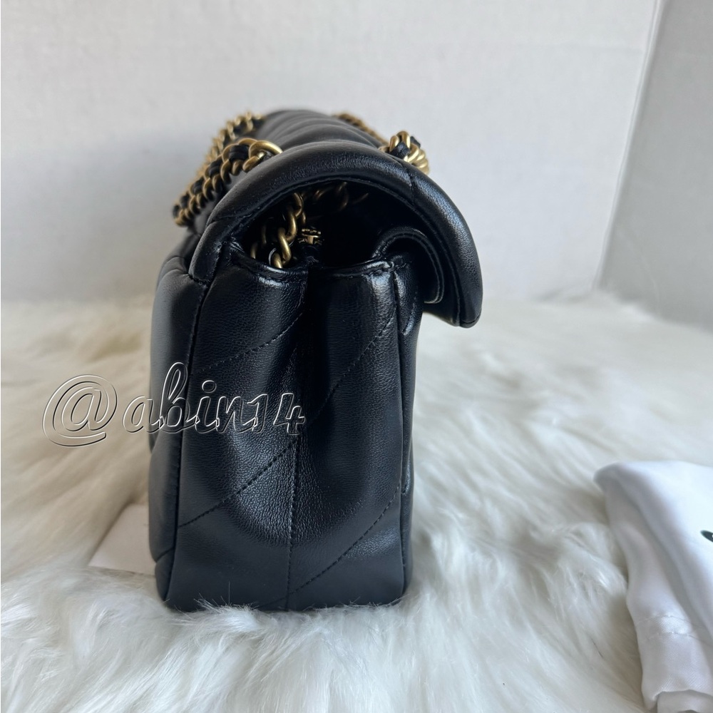 Coach Black Leather Tabby 26 with Pillow Quilting Shoulder Crossbody Bag - Picture 5 of 10